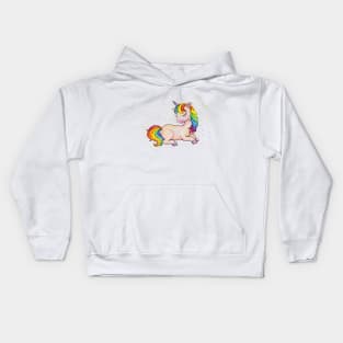 Sleeping Rainbow Unicorn Kids Hoodie